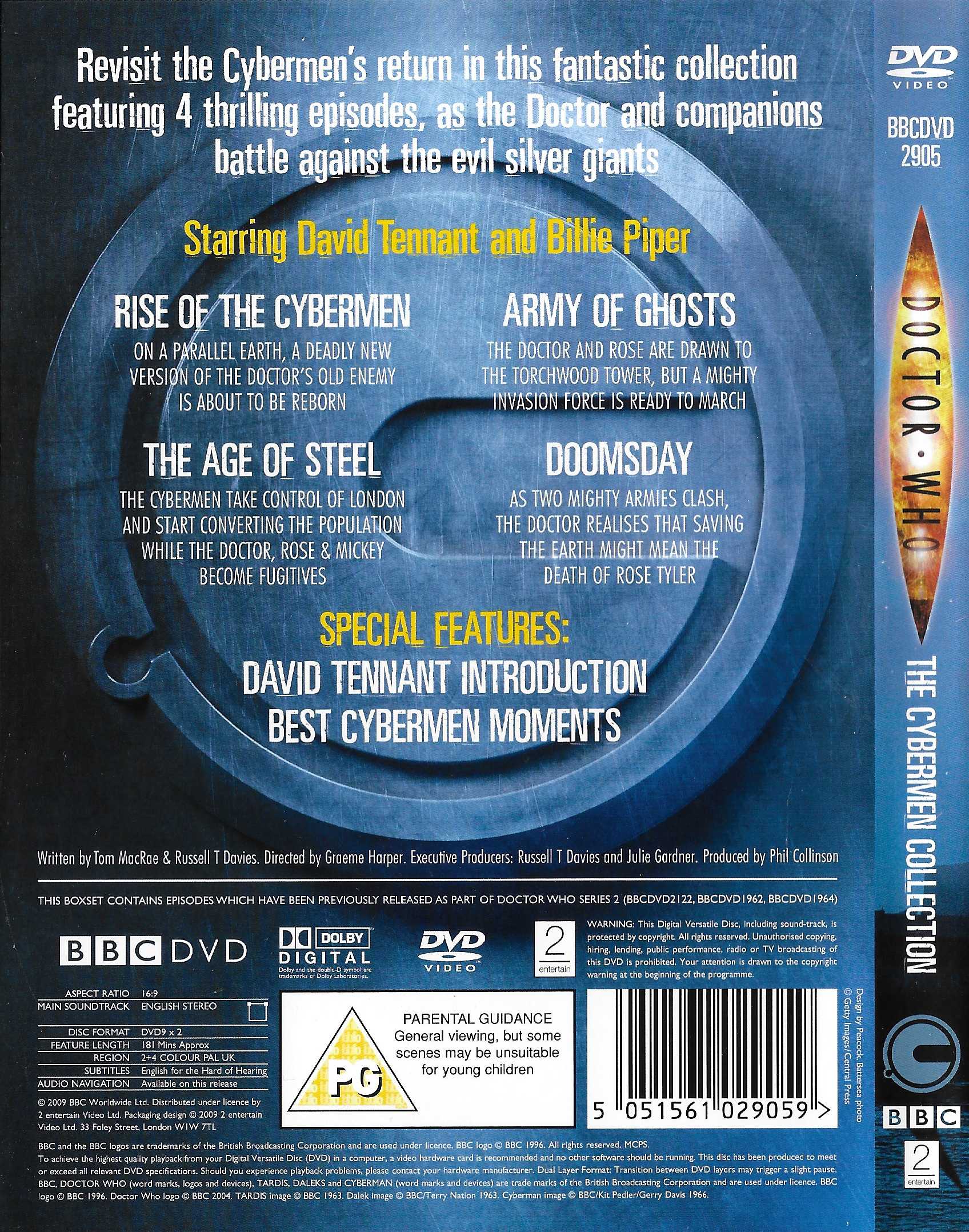 Picture of BBCDVD 2905 Doctor Who - The Cyberman collection by artist Tom MacRae / Russell T Davies from the BBC records and Tapes library